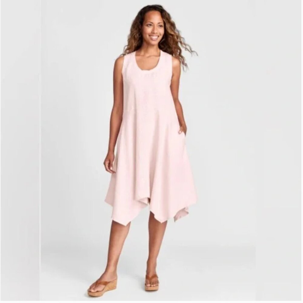 Flax Generous Edgy linen Dress Small (fits up to Medium)